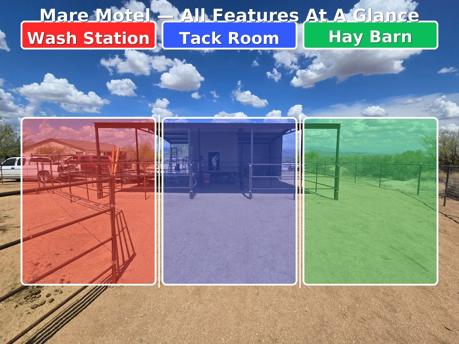 Wash Station/Tack Room/Hay Barn/Mare motel