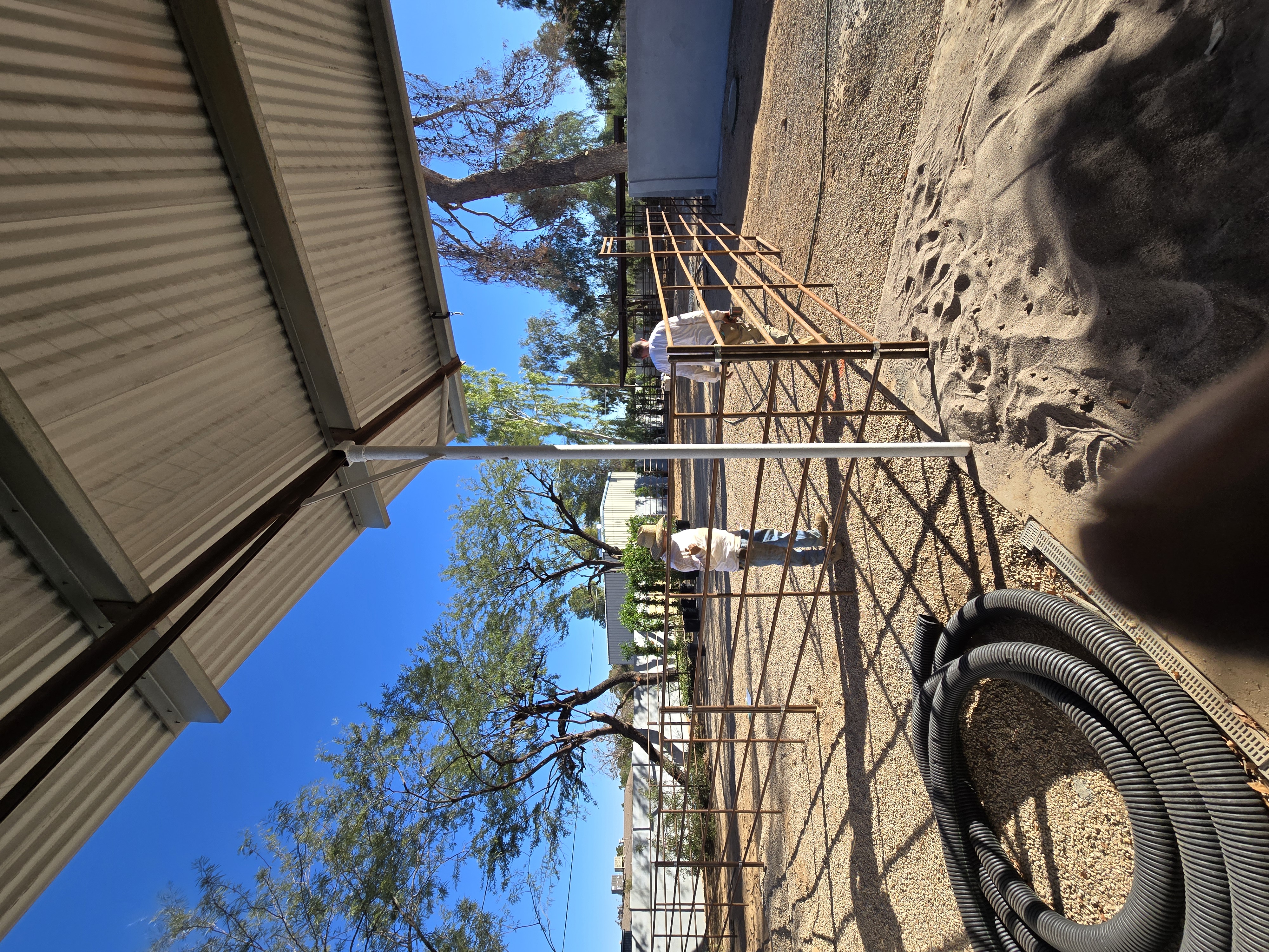 Shade only riding arena structure